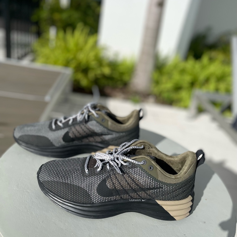 Nike Black and Olive Athletic Shoes